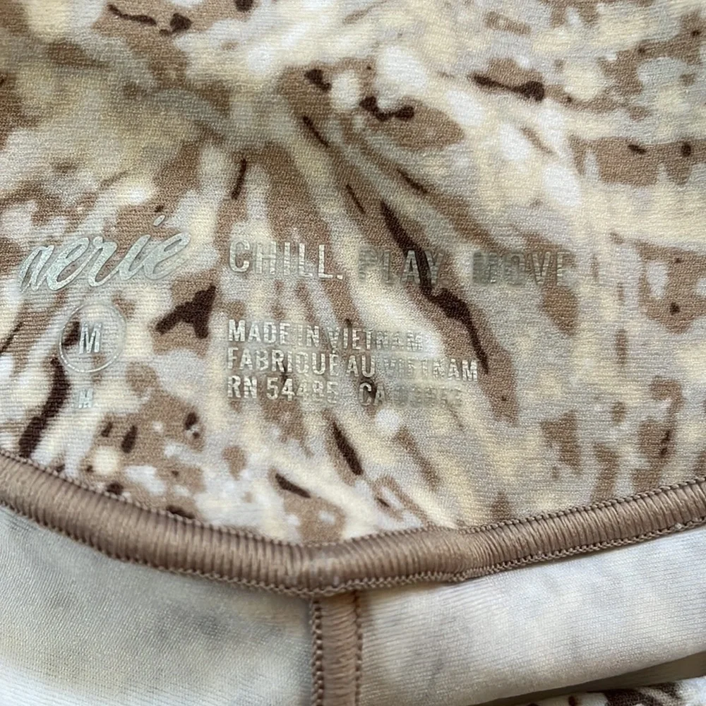 Aerie brown tan printed leggings medium